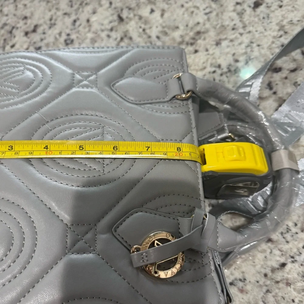 New VALENTINO ORLANDI TOTE BAG WITH PENDANT LIGHT GREY w/Guitar strap - Picture 12 of 14